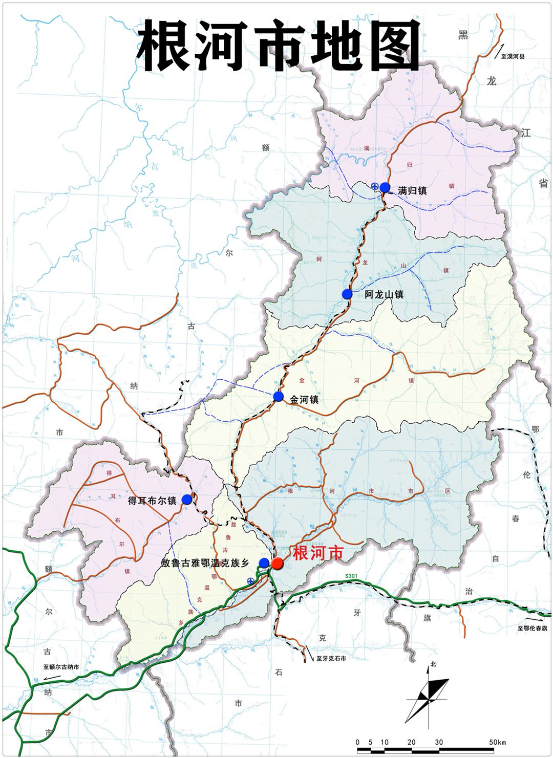 根河市地图