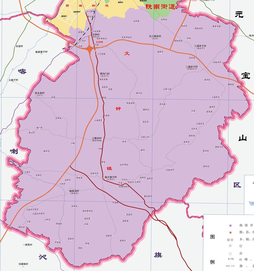 文钟镇地图 文钟镇地图