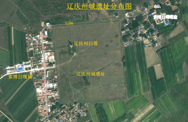 辽庆州遗址地图