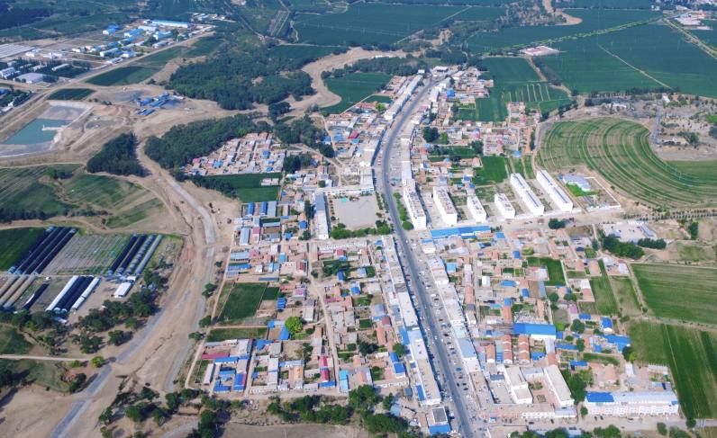 贝子府镇鸟瞰图