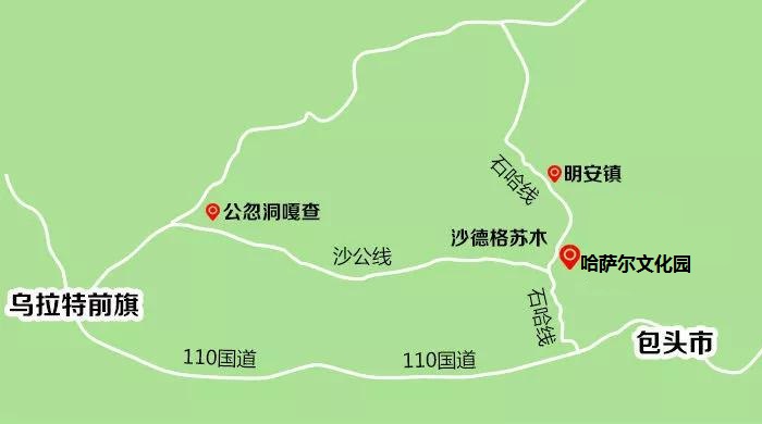 沙德格苏木交通图