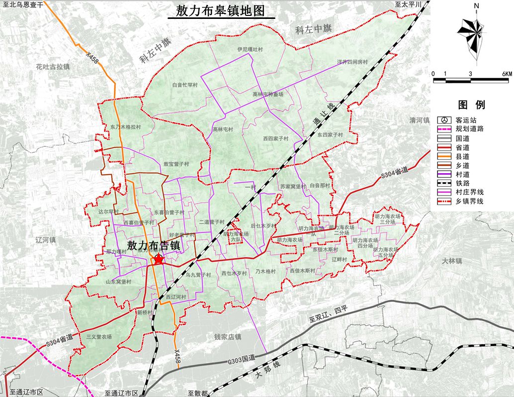 敖力布皋镇地图