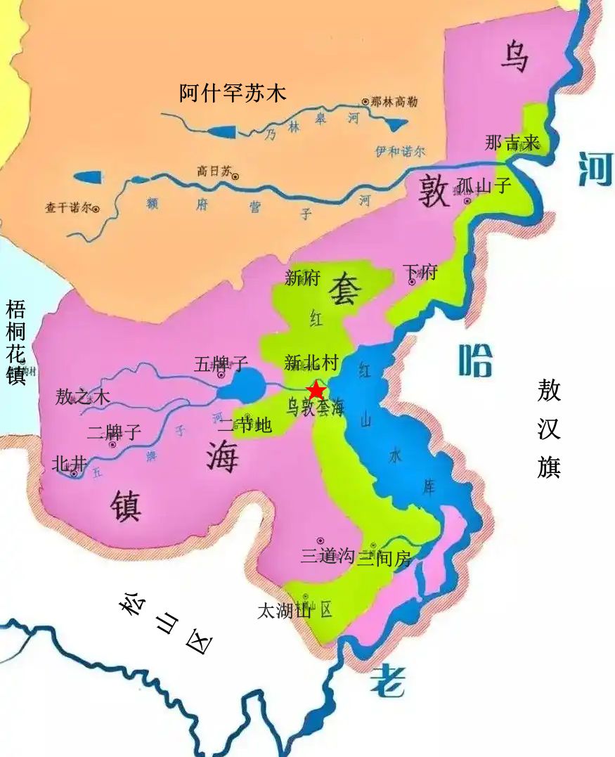 乌敦套海镇地图 乌敦套海镇地图