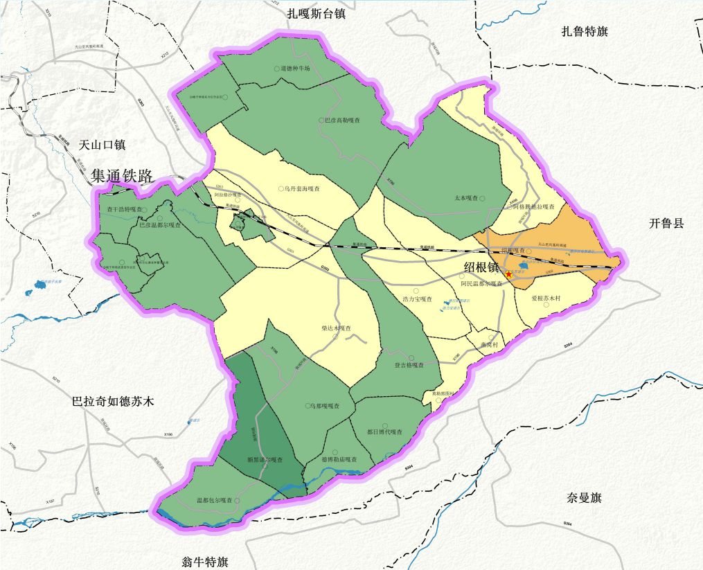 绍根镇地图 绍根镇地图