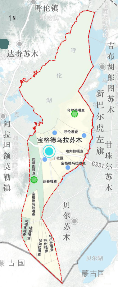 宝格德乌拉苏木地图