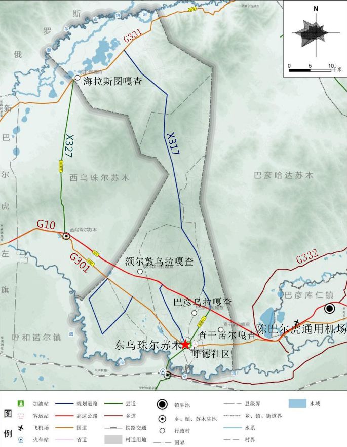 东乌珠尔苏木地图