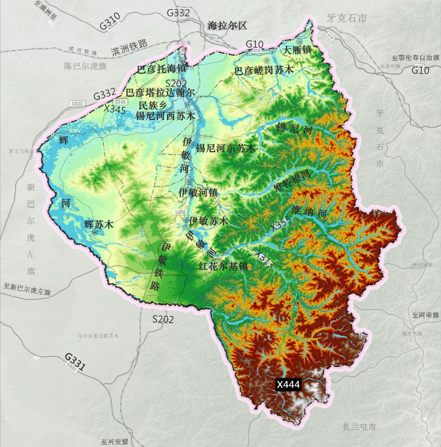 鄂温克旗地图