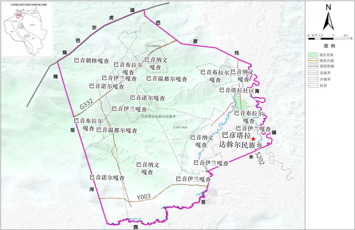巴彦塔拉达翰尔民族乡地图