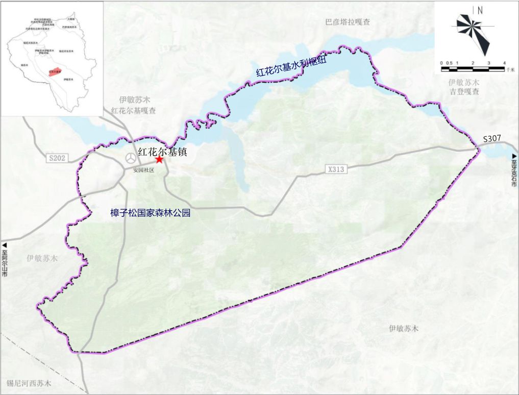 红花尔基镇地图